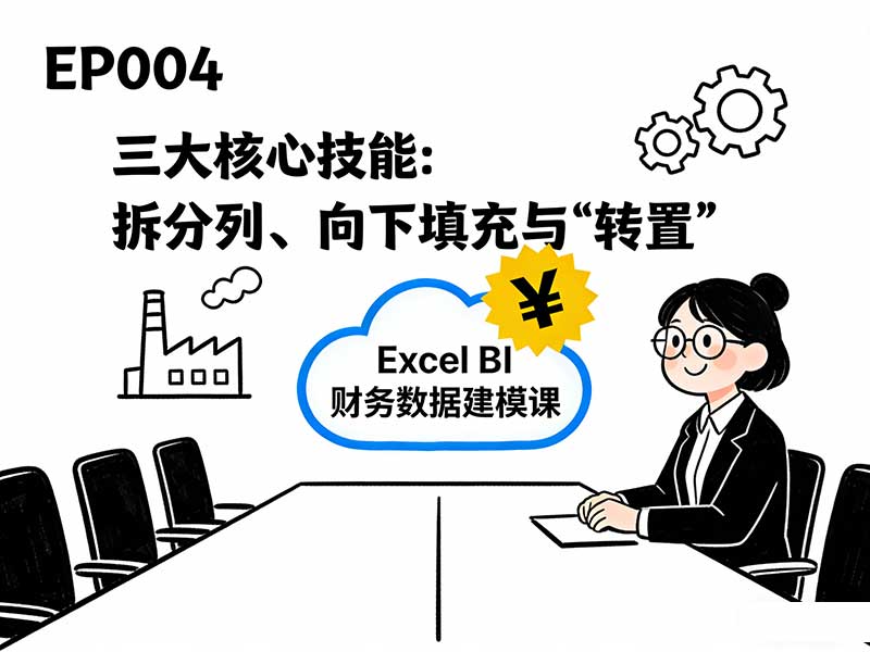 EP004 三大核心技能：拆分列、向下填充与“转置”大法！-小微之家 | 汪斌带你开公司 | 老汪洞察