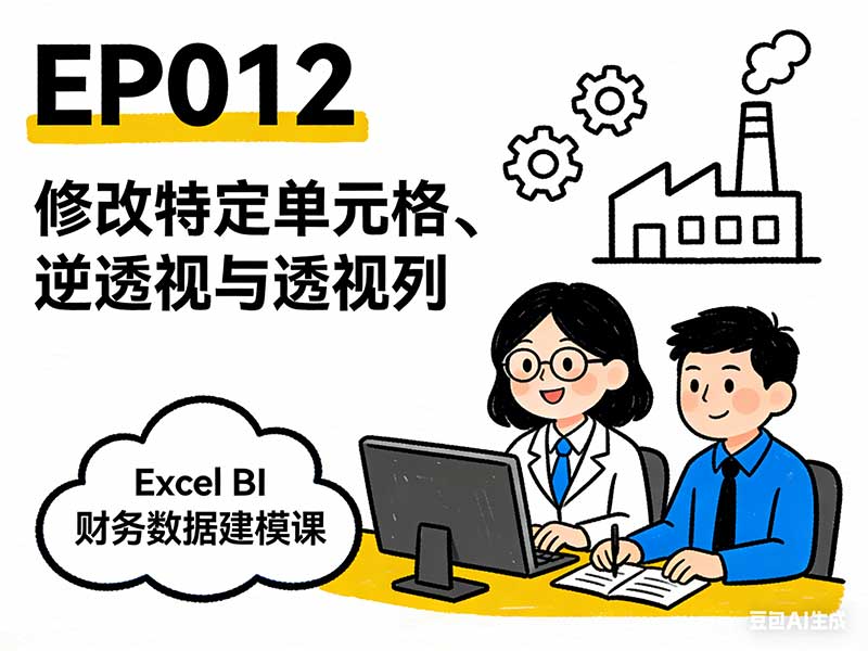 EP012 高级数据处理——修改特定单元格、逆透视与透视列-小微之家 | 汪斌带你开公司 | 老汪洞察