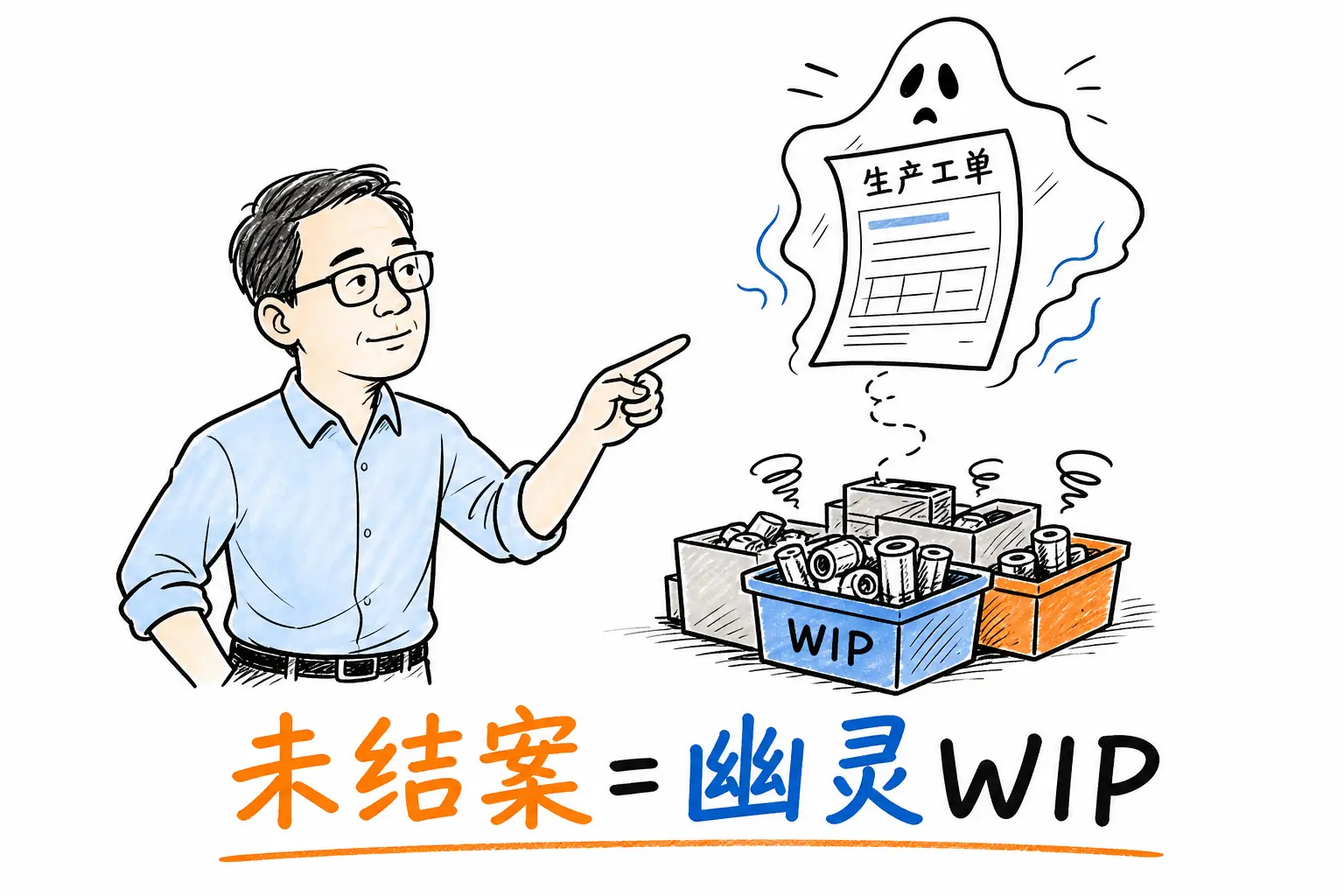 IP:未结案=幽灵WIP