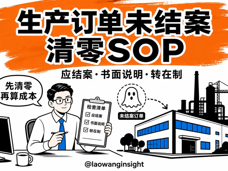生产订单长期未结案怎么办？成本会计清零 SOP + 金蝶清单 + Excel 底稿-小微之家 | 汪斌带你开公司 | 老汪洞察