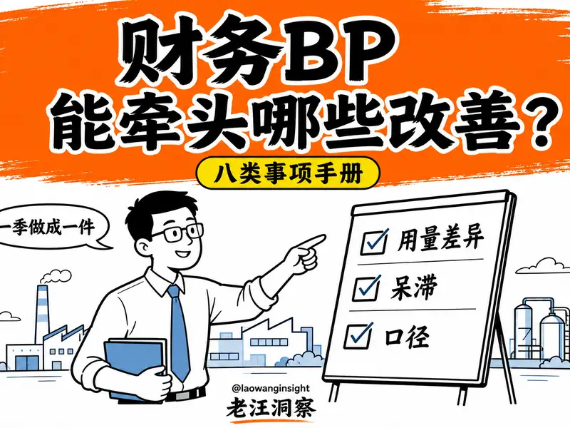 制造业财务BP能牵头推动哪些改善?八类事项手册 + 90天选题打分表 + 可下载模板-小微之家 | 汪斌带你开公司 | 老汪洞察