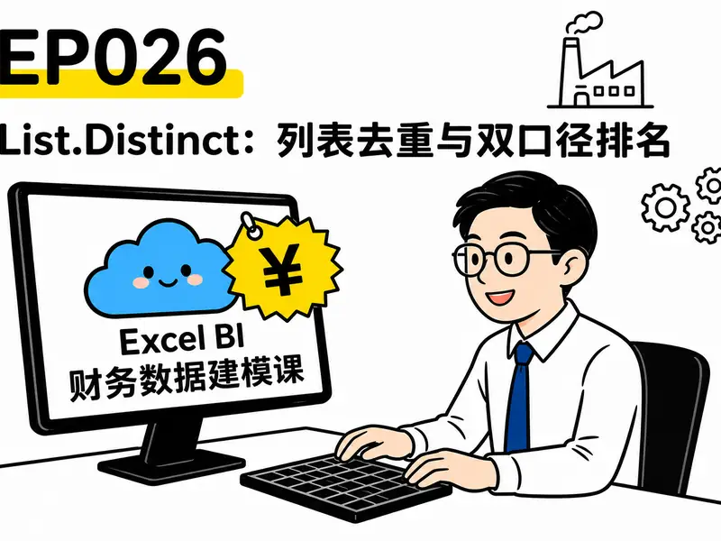 EP026 List.Distinct:财务BP如何用列表去重做「国际排名」与「中国排名」-小微之家 | 汪斌带你开公司 | 老汪洞察
