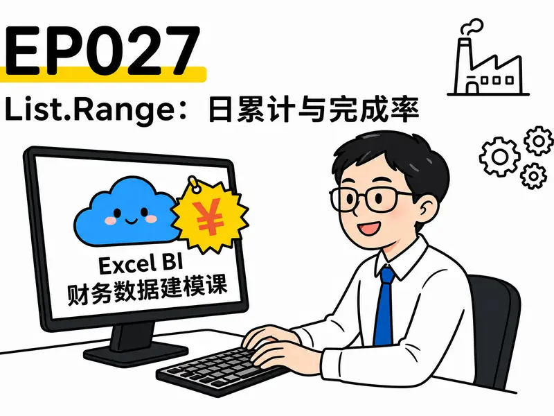 EP027 List.Range:财务BP如何用列表切片做「日累计边际贡献」与占比-小微之家 | 汪斌带你开公司 | 老汪洞察