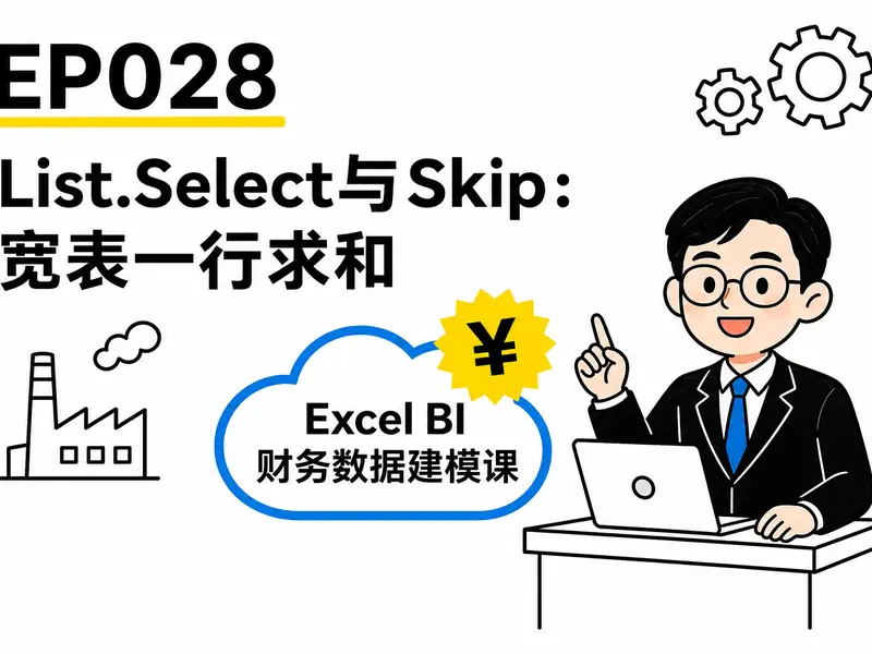 EP028 List.Select 与 List.Skip:财务BP如何筛列表、跳过首列再求和-小微之家 | 汪斌带你开公司 | 老汪洞察