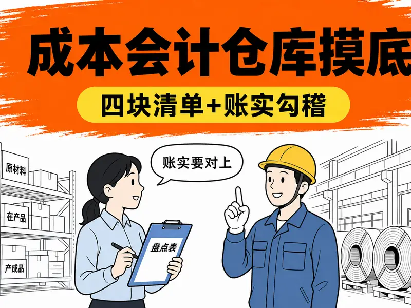 制造业成本会计仓库摸底完整手册：四块清单 + 账实勾稽 + 重复入库排查（可下载 Excel）-小微之家 | 汪斌带你开公司 | 老汪洞察