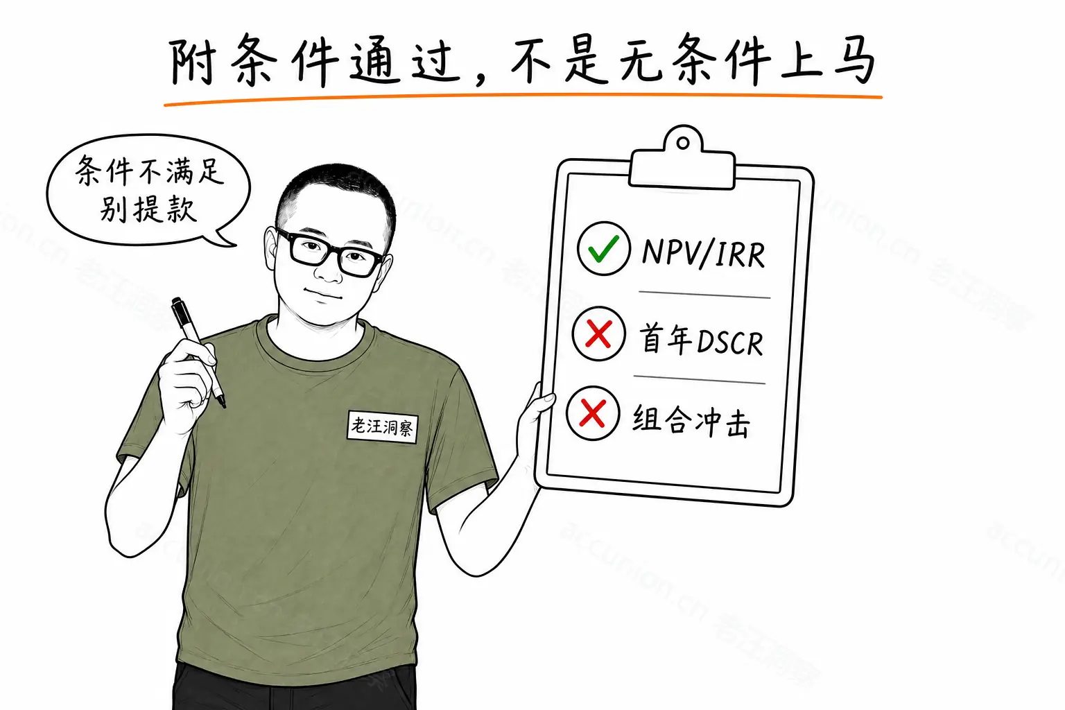 附条件通过,不是无条件上马