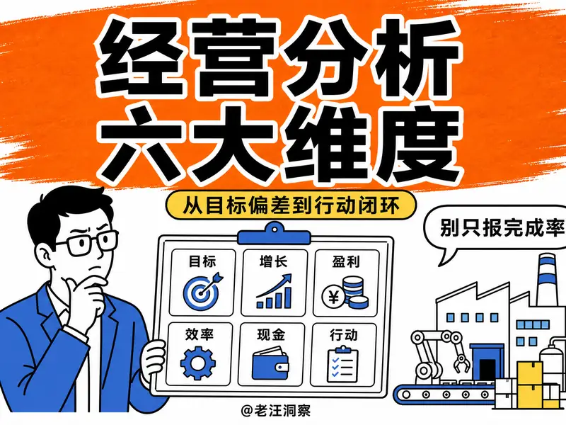 经营分析六大维度:从目标偏差到行动闭环-小微之家 | 汪斌带你开公司 | 老汪洞察