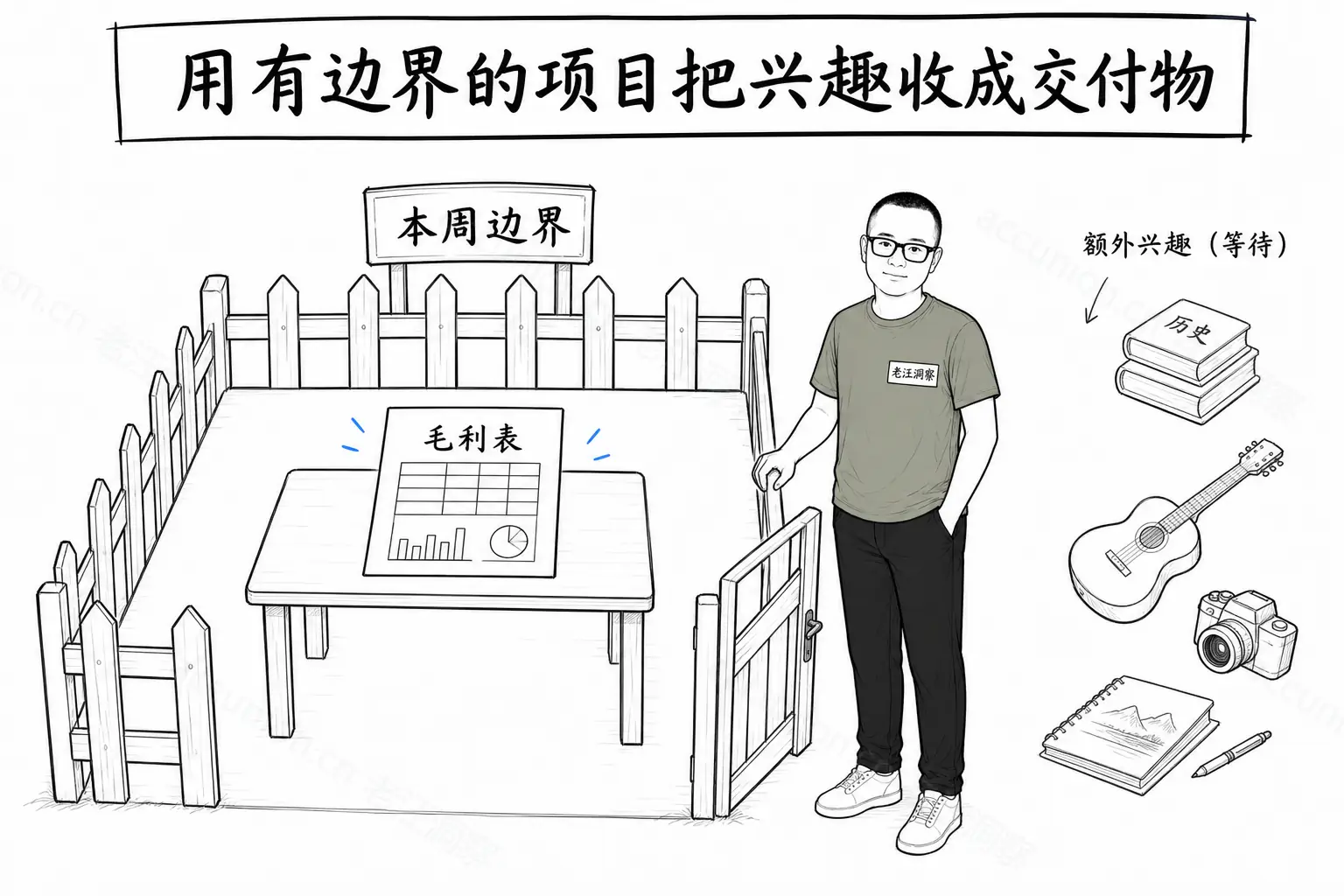 用有边界的项目把兴趣收成交付物