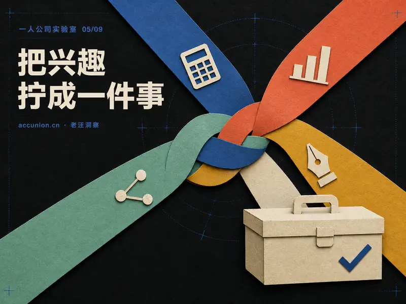 兴趣很多,先别急着选赛道:我怎么把财务、BI、AI和写作拧到一起-小微之家 | 汪斌带你开公司 | 老汪洞察