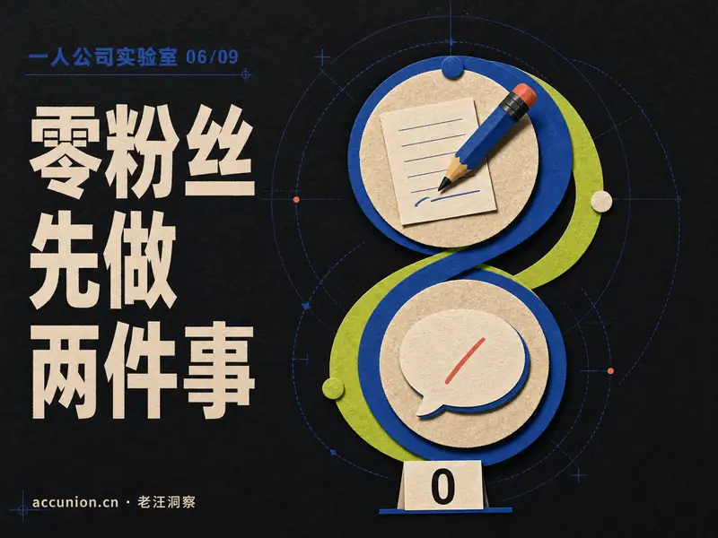 零粉丝先别研究涨粉：连续 30 天只做两件事-小微之家 | 汪斌带你开公司 | 老汪洞察