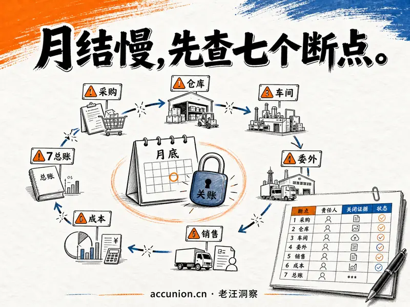 制造业月末关账完整检查表：7个业务断点、责任人与关闭证据-小微之家 | 汪斌带你开公司 | 老汪洞察
